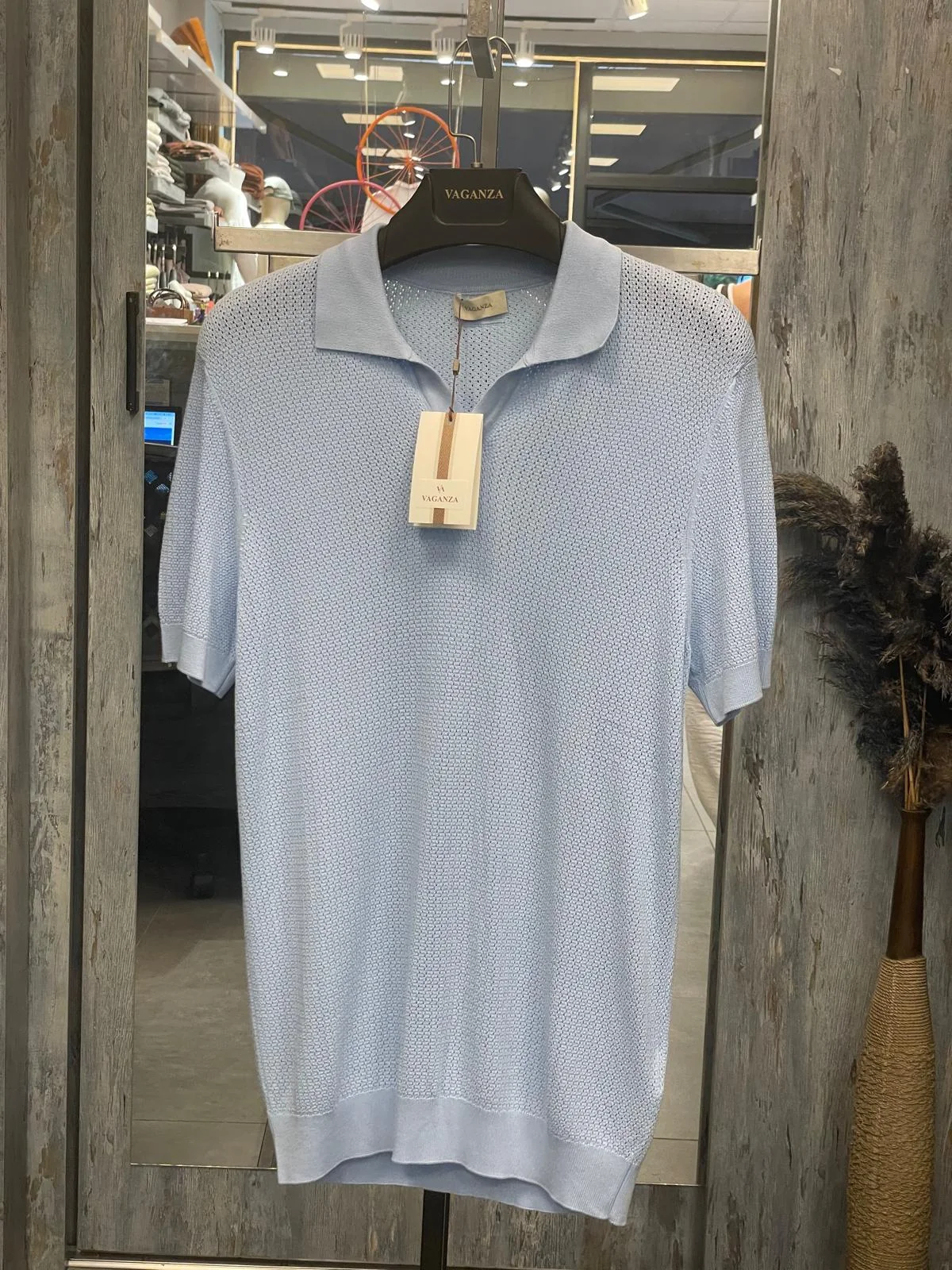 Buz Mavisi Vaganza Polo Yaka Triko T-Shirt