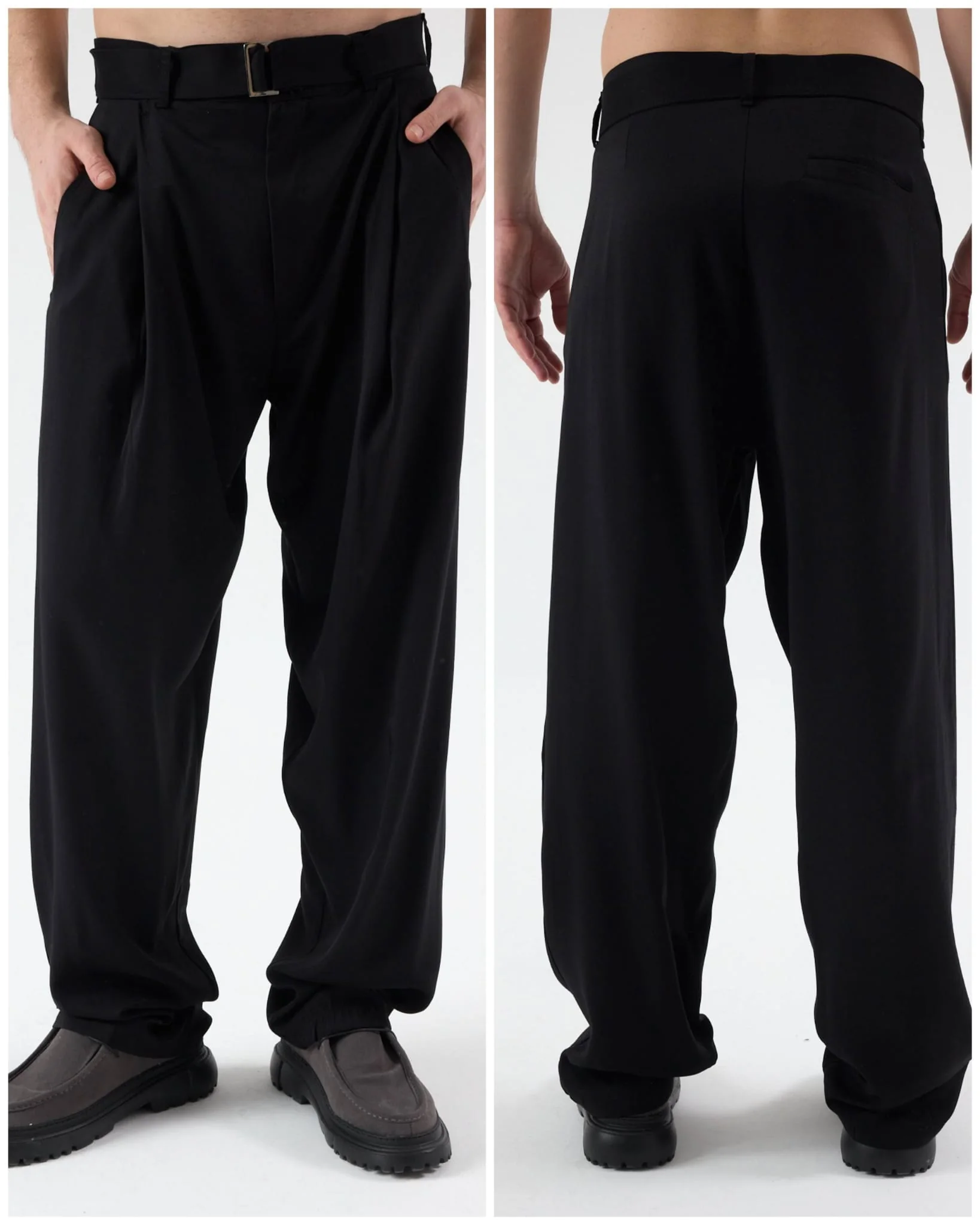 Siyah Yep Baggy Pantolon