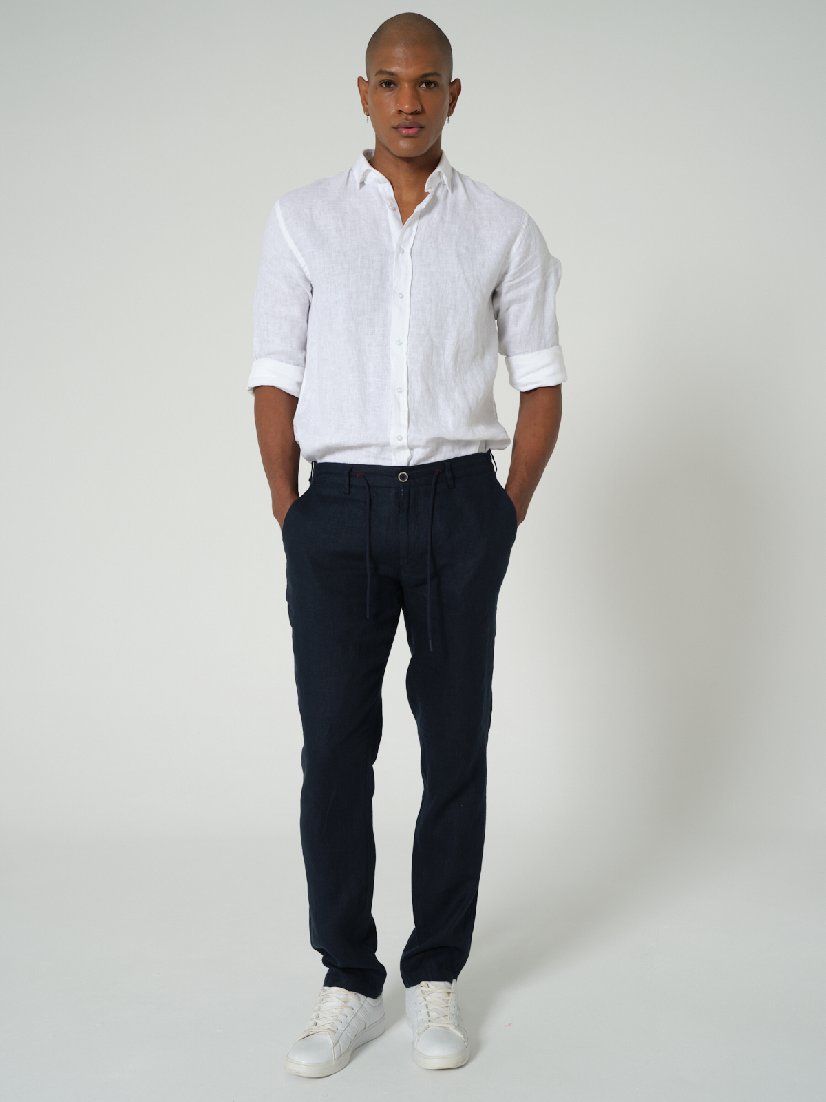 Lacivert BGS Keten Pantolon