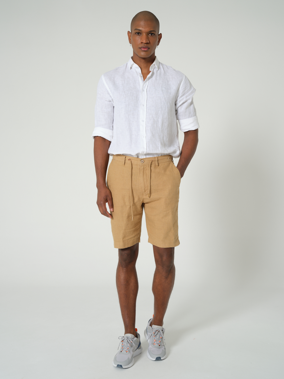 Camel BGS Leon %100 Keten Şort